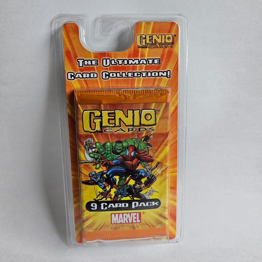 Genio Cards Marvel 9 Card Pack Factory Sealed Blister 2003 Orange Color